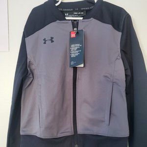 Boys Under Armour Challenger II Track Jacket Black Graphite Youth Small. New
